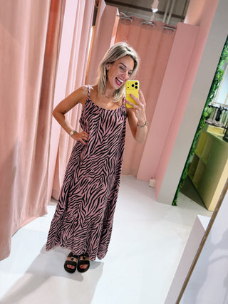 Jasmine Zebra Dress - Lila