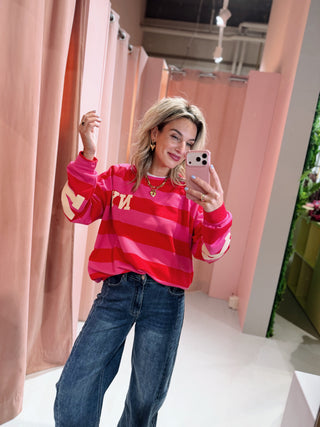 Harrison NY Sweater - Rood/Roze