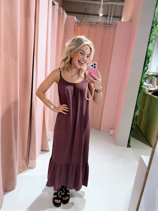 Jasmine Dress - Aubergine