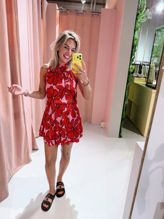 Imaya Dress - Roze/Rood