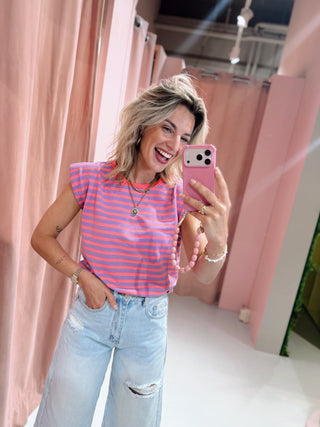 Jessy Top - Lila/Coral