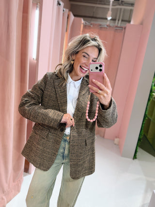Esther Ruit Blazer - Bruin