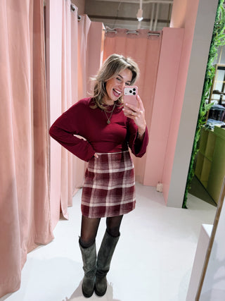 Kaitlyn Ruit Skirt - Bordeaux
