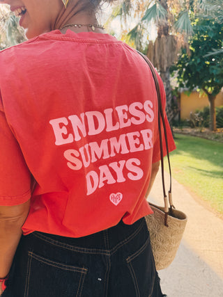 Summer Days Tee - Washed Red
