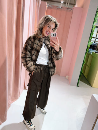 Check Teddy Jacket - Bruin