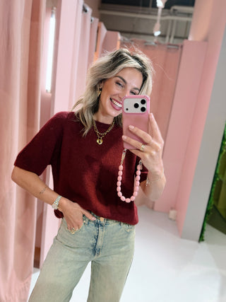 Karlijn SS Knit - Bordeaux