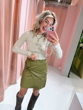 Alicia Longsleeve - Off White/Army