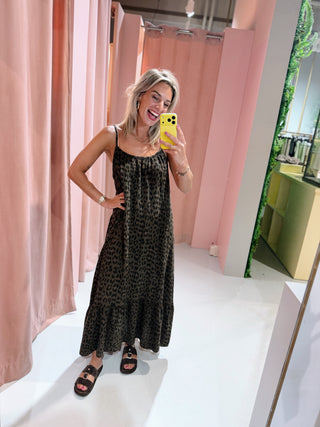 Jasmine Dress - Bruin Leopard