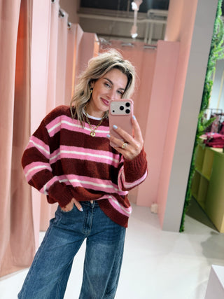 Hester Knit - Bordeaux/Roze