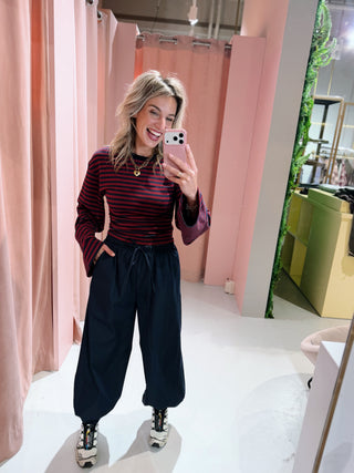 Kiera Longsleeve - Bordeaux/Navy