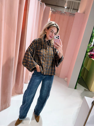 Gwen Ruit Blouse - Bruin
