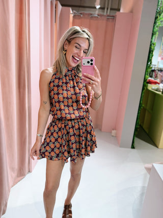 Imaya Dress - Paars/Oranje