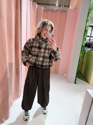 Check Teddy Jacket - Bruin