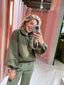 Hailey Zip Sweater - Army