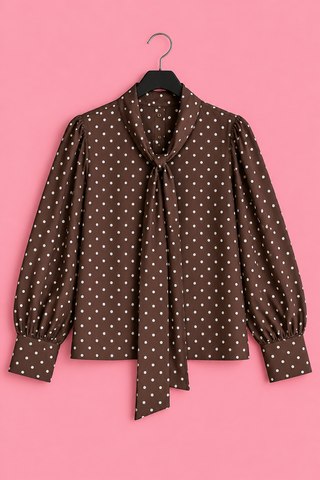 Jolie Denim Blouse - Bruin