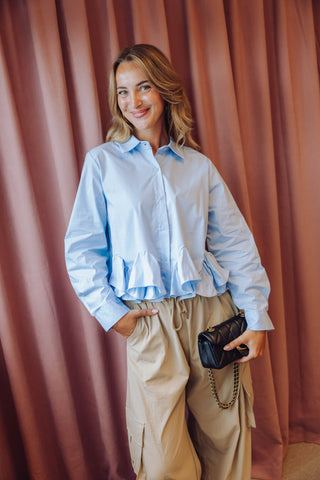 Mila Blouse - Lichtblauw