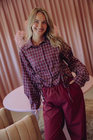 Zoe Ruit Blouse - Bordeaux