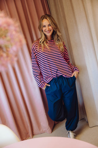 Lisa Longsleeve - Roze/Navy