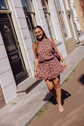Imaya Dress - Paars/Oranje