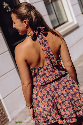 Imaya Dress - Paars/Oranje