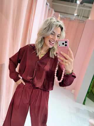 Britney Blouse - Bordeaux