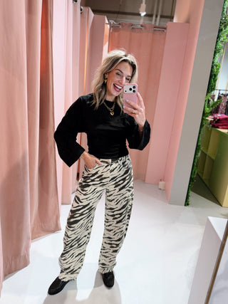 Holden Barrel Jeans - Zebra