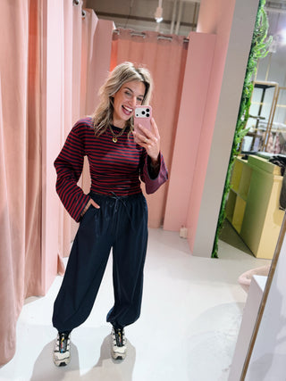 Kiera Longsleeve - Bordeaux/Navy