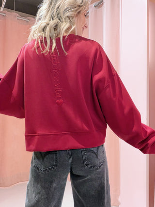 Amore Mio Sweater - Bordeaux