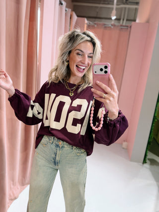 Bisous Sweater - Aubergine