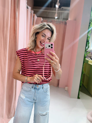 Jessy Top - Bordeaux/Coral