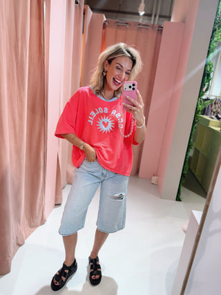 Casa Soleil Sweat Tee - Roze