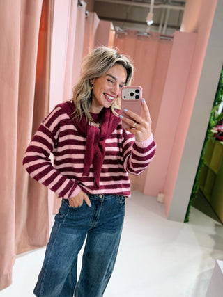 Gaby Knit - Bordeaux/Roze