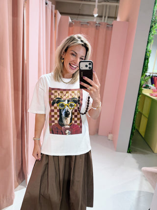 Coffee Dog Tee - Wit