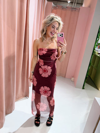Mandy Dress - Bordeaux