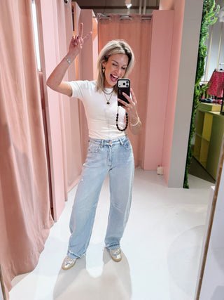 Vivian Barrel Jeans - Lichtblauw