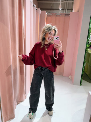 Amore Mio Sweater - Bordeaux
