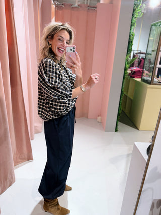 Harvey Ruit Blouse - Navy