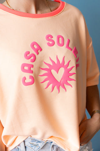 Casa Soleil Sweat Tee - Peach