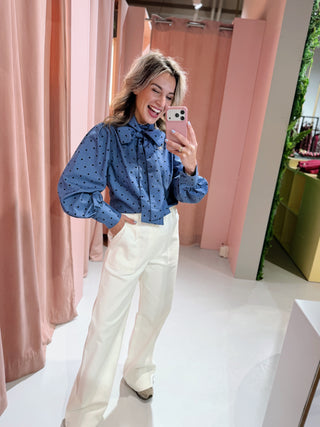 Jolie Denim Blouse - Blauw