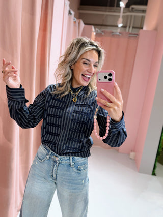 Amber Blouse - Navy