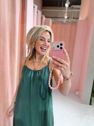 Jasmine Dress - Bottle Green