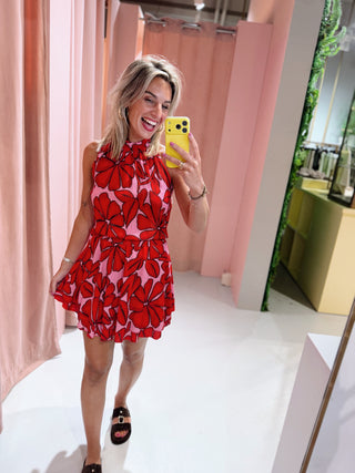 Imaya Dress - Roze/Rood