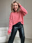 CATWALK JUNKIE - Relaxed Soft Stripe Knit - Rood