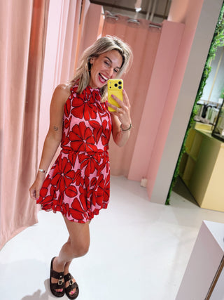 Imaya Dress - Roze/Rood