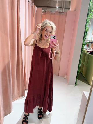 Jasmine Dress - Bordeaux