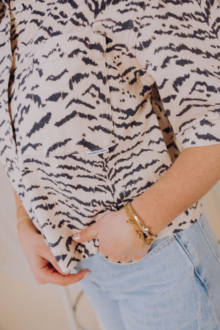 Tiger Denim Blouse - Incense