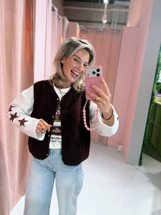 Levi Teddy Gilet - Bordeaux