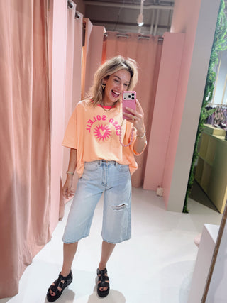 Casa Soleil Sweat Tee - Peach