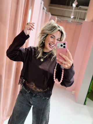Dany Lace Longsleeve - Prugna