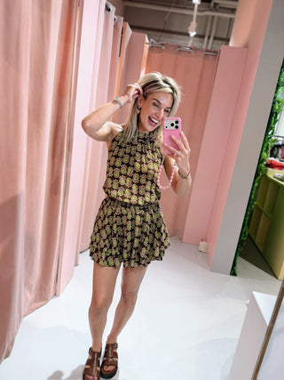 Imaya Dress - Bruin/Groen